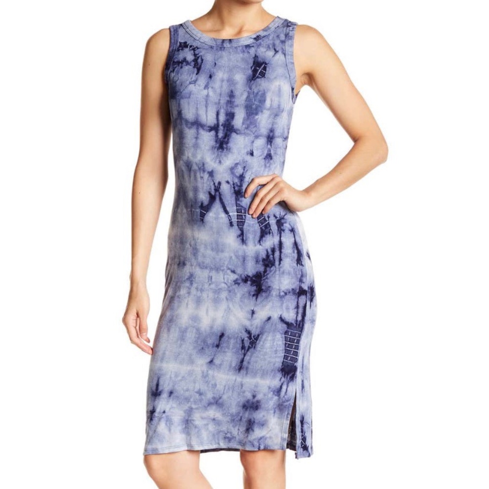 Superfoxx ribbed tie-dye dress size XS in blue